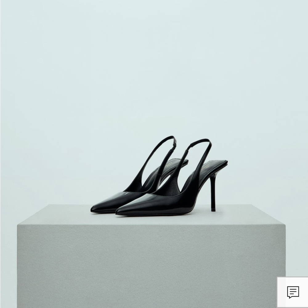 Mango Sling-Back Leather Shoes